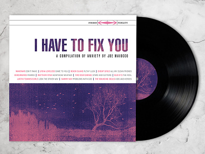 I Have To Fix You :: A Compilation of Anxiety anxiety distressed grunge music packaging playlist vinyl
