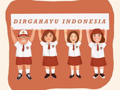 Dirgahayu Indonesia childrenbookillustration childrenillustration digitalillustration procreate