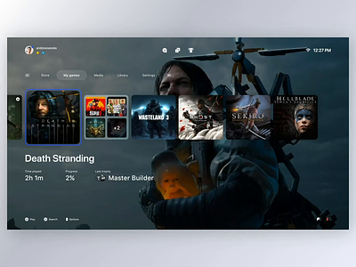 PlayStation 5 Dashboard Concept animation concept dashboard game interaction interface play playstation ps ps5 tv ui