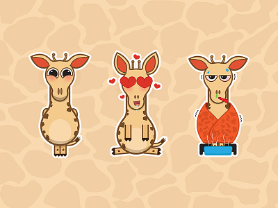 Giraffe Marko design dribbble giraffe graphic design illustration orange social networks stikers