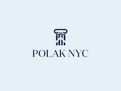 Polak NYC logo blue dribbble flat graphic design illustration logo logotype ny vector