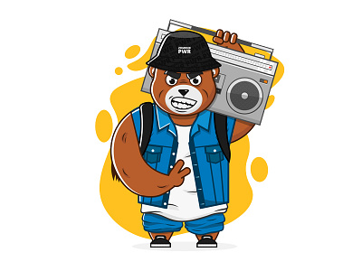 Bear art bear colorfy graphic design hiphop illustration vector