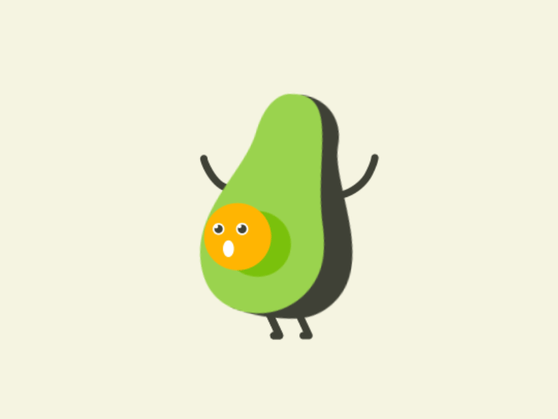 Friday 2d animation avocado character food game gif illustration ping pong