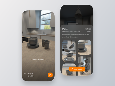 Interior store 3d app cinema4d clean dribbble furniture gif interaction interface interior shop simple store ui