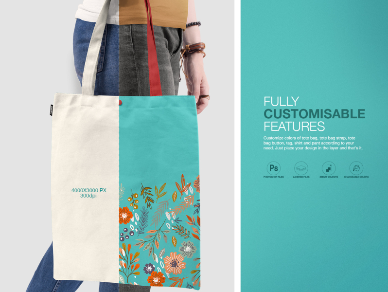 Download Free Tote Bag Mockup by PIXPINE MOCKUPS on Dribbble