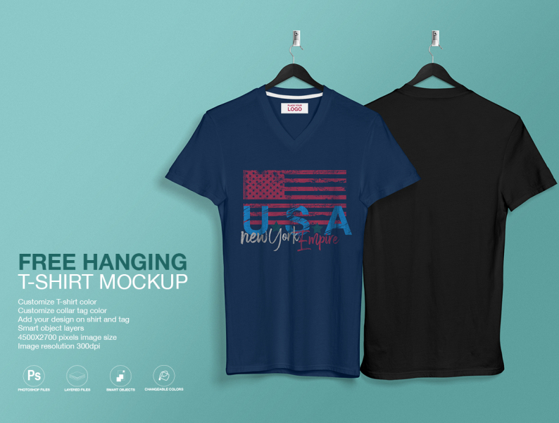 Download Free Hanging T Shirt Mockup By Pixpine Mockups On Dribbble PSD Mockup Templates