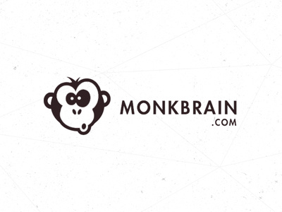 Monkbrain Logo flat logo monkbrain monkey