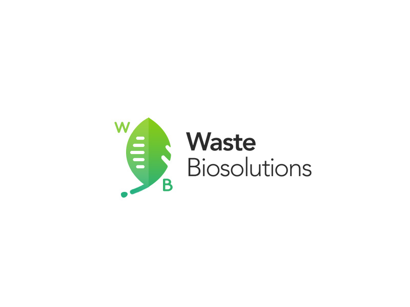 Waste Biosolutions Logo waste biosolutions bio eco ecology innovation logo branding identity