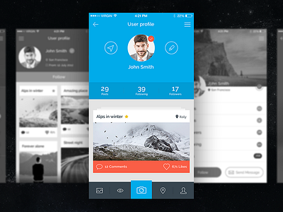 Cosmo Mobile UI Kit 1.0 design download ios ios8 iphone6 kit login mobile music profile register ui