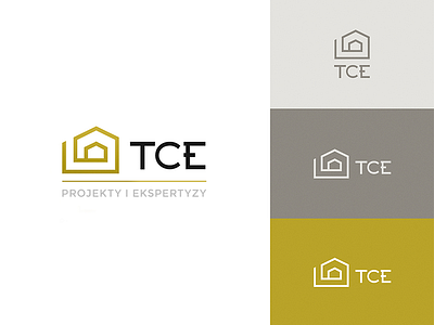 TCE - Logo architecture building clean company construction elegant flat home house logo spiral