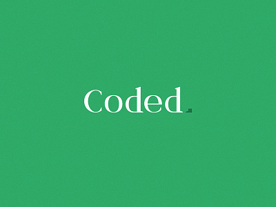 Coded Branding 1.0 branding code coded coding green identity letters logo serif typography