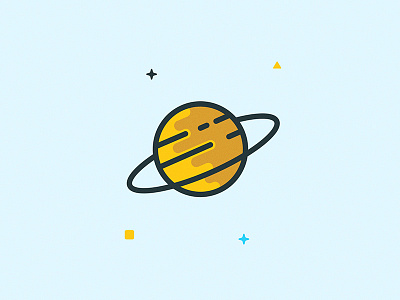 Planet Illustration cosmos design flat icon illustration inspace planet space