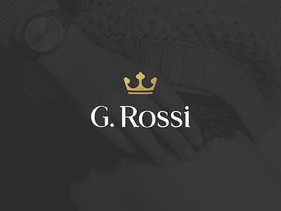 G.Rossi - Logo branding crown jewellery lettering logo modern typography watches