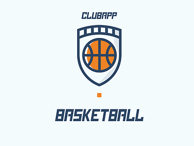 Clubapp - Basketball Icon app ball basketball branding club illustration logo nba shield