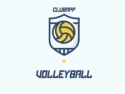 Clubapp - Volleyball Icon app ball branding club illustration logo shield volleyball