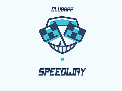 Clubapp - Speedway Icon app branding club flag illustration logo motorsport shield speedway