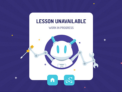 Lesson Unavailable - Modal game lesson modal photon progress robot tools ui