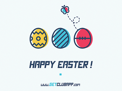 Happy Easter - getclubapp.com app butterfly easter eggs football mobile spring