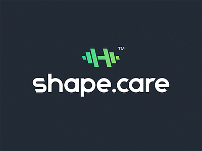 Shape Care - logo concept chart fitness grow gym shape startup stats wearable workout