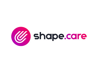 Shape Care - logo concept chart fitness grow gym hand shape startup stats wearable workout