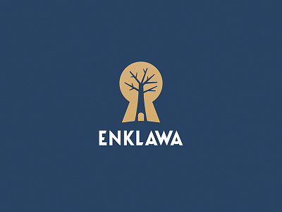 Enklawa Logo bar coctail doors enclave logo restaurant tree