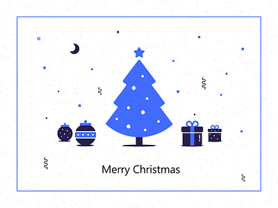 Merry Christmas Everyone christmas gift icon illustration inspace merry night star tree