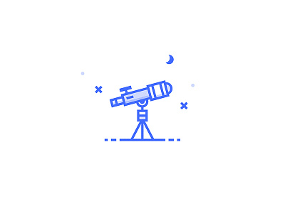 Telescope Icon cosmos inspace moon night space stars telescope