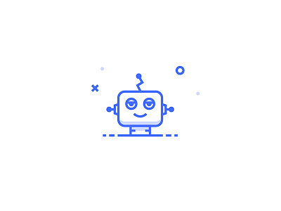 Droid Icon droid eyes icon illustration inspace robot set