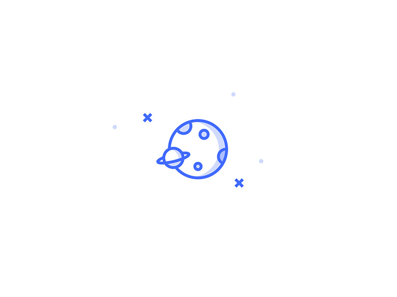 Planets Icon illustration set icon stars world saturn cosmos planet space