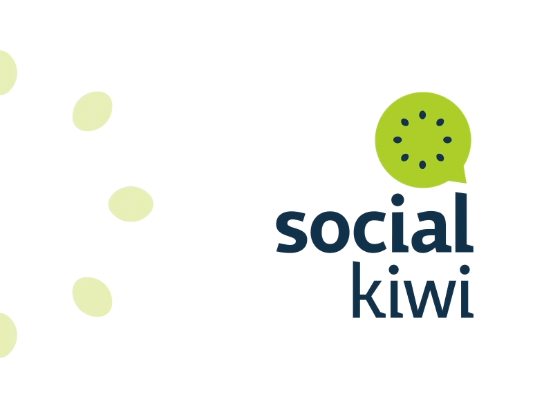 Social Kiwi Logo animation digital fresh fruit kiwi logo marketing motion social splash