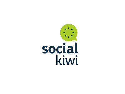Social Kiwi Logo digital fresh fruit kiwi logo marketing social