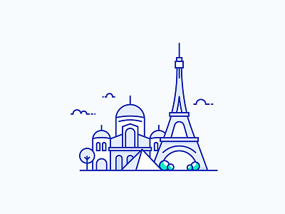 Paris City Illustration city eiffel france illustration paris tower town vector
