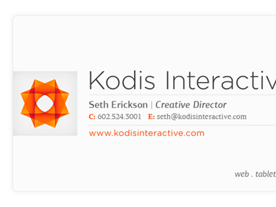 Kodis Business Card business card print