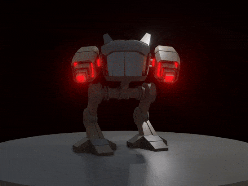 A Cute Mecha 3d animation blender mecha robot