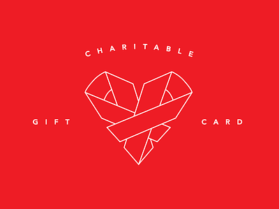 Charitable Gift Card charity charity logo design gift cards gift certificate heart logo illustration