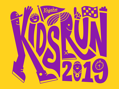 Kajaks Kidsrun Posters design illustration kids illustration poster art poster design running vector volunteer volunteering