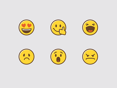 Bananatag Reaction Emoji emoji emoji set icons illustration product design product icons product illustration rating reactions survey
