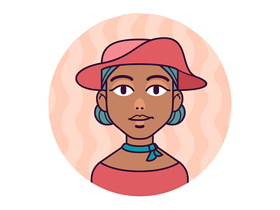 NFT Female Character Wearing a Hat