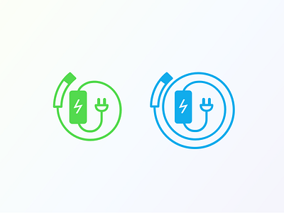 EV Chargers Icons: Short/Long cars ev icons line products