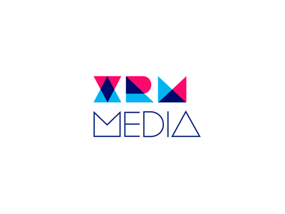 XRM MEDIA Logo clean development logo simple