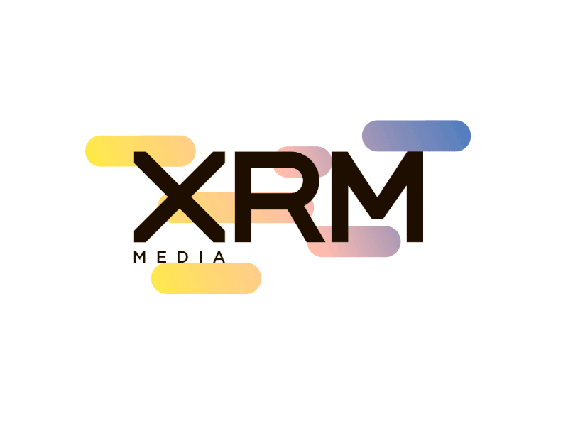 XRM MEDIA Logo animated digital dynamic gradient logo media