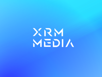XRM Media blue branding gradient logo typography
