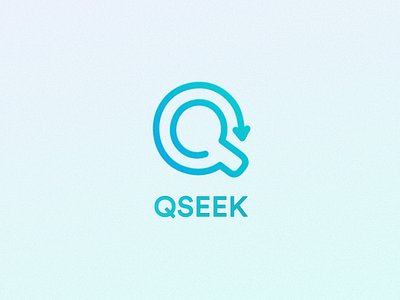 Quick Seek Logo blue green icon quick search seek stripe