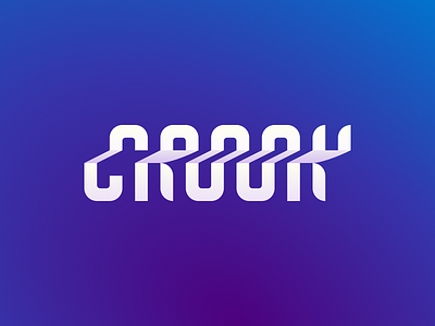 Crook Logo colours crook crooked gradients logotype typography