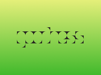 Goodness Logo build eco green logo logo sign negative space simple typography