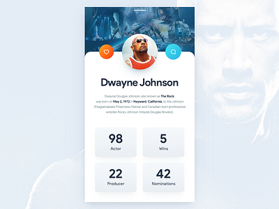 Rock-Solid Profile Interface download dwayne free johnson maculine manly mobile profile rock therock ui ux