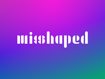 Misshaped Logo blue built gradient logo magenta mishaped misshaped simple fonts