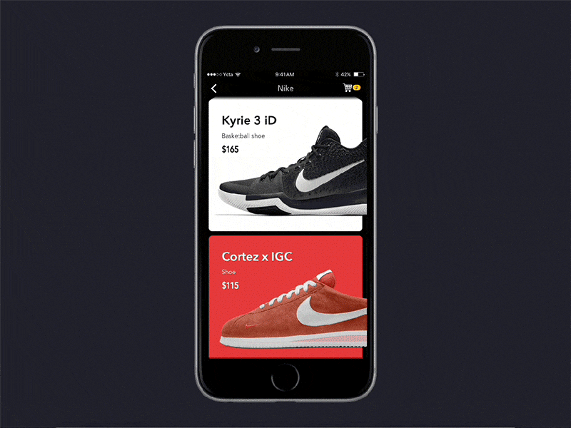 Choose Your Sneakers apparel cards dark movable online shoes sneakers stack store ui ux