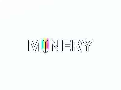 Minery Prism Logo logo mine minery outlines prism rainbow