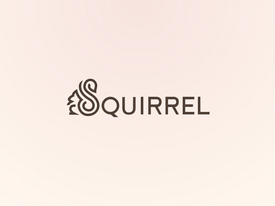 Squirrel Logo animal curves letter logo sign squirel tail typography wooden